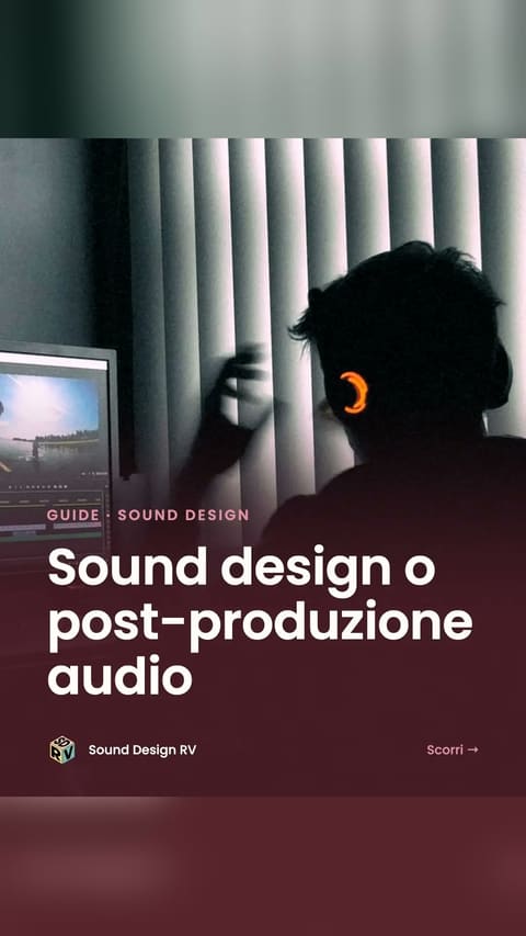 Post su Instagram: Sound design o post-produzione audio: cosa stai comprando? 🎧 Spesso i due termini sono sinonimi. Quando non lo sono, la differenza sta tra l